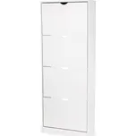 Vikio Botník výklopný 4-řadý 60x157x24 bílá HBK103B-4