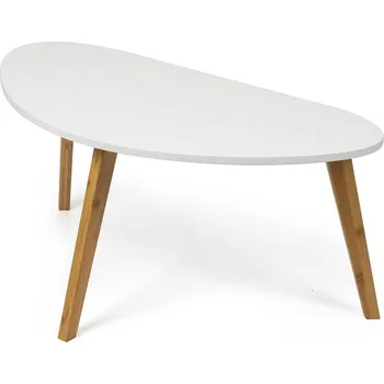 Konferenční stolek Vikio Konferenční stolek bílý 85x40x45 nohy masiv dub HKS104B-85