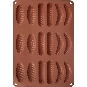 Forma na pečení Silikonová forma na sušenky a pralinky, hnědá 33 × 24,5 × 1 cm