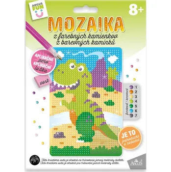 Mozaiková sada Kreativní tvoření, mozaika z barevných kamínků - dinosaurus, 1 sada