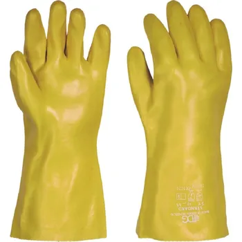 Pracovní rukavice Rukavice STANDARD 0652 - vel. 10 - 10,5, PVC, žluté 10,5 žlutá