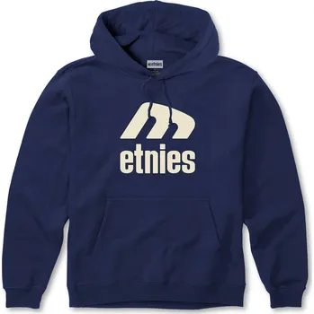 Pánská mikina ETNIES mikina - Icon E Hoodie Navy/Tan (468)