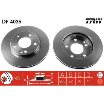 Brzdový kotouč Brzdový kotouč LUCAS DF4035