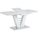 Jídelní stůl rozkládací 120-160x80 cm, mdf, bílá, HT-510 WT