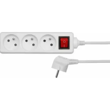 Prodlužovací kabel AWTools prodlužovací kabel 5 zásuvek 3 m bílá (AW24646)