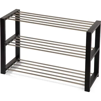 Botník Vikio Botník 3-policový 80x50x30 černý HBK104C-3