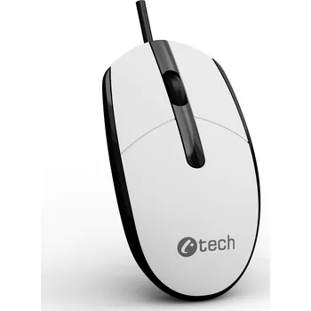 Myš C-TECH myš WM-10, USB, 1200 DPI, bílo-černá WM-10W