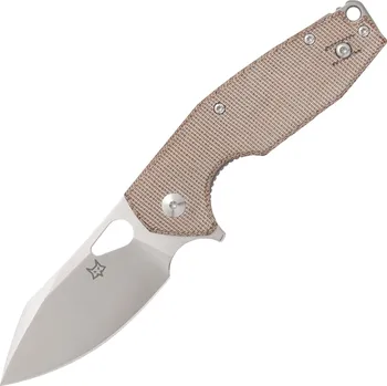 kapesní nůž Fox-Knives FOX/VOX YARU ZAVÍRACÍ NŮŽ NEREZOVÁ OCEL M398 SATINOVÁ ČEPEL, MICARTA PŘÍRODNÍ PLÁTNO RUKO