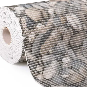 Koupelnová předložka Koupelnová pěnová rohož / předložka PRO-001 Šedohnědé kameny - metráž šířka 65 cm