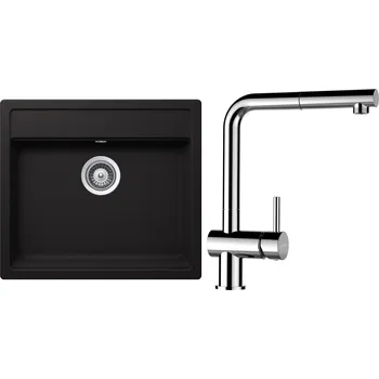 Kuchyňský dřez Set Schock S24-15 (dřez Nemo N-100 Nero + baterie Epos.120 Chrom)