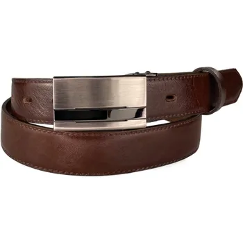Módní doplněk Kožený pánský úzký pásek 30-020-1PS-506 hnědý 110 cm