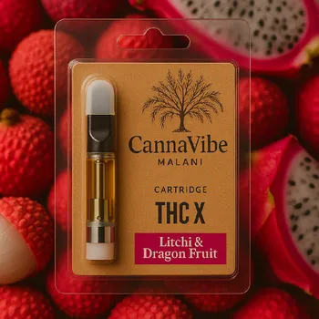 CBD CannaVibe Malani THC-X cartridge 1ml – Liči a Dračí ovoce Cannavibe.cz Cartridge: 2 ks
