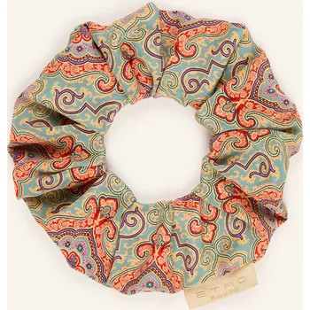 Etro Dámská Hedvábná Gumička Do Vlasů, mátová / fialová /...