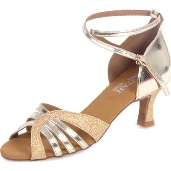 Dámské lodičky Dámské taneční boty Botan BL-14 zlatá 6,5 cm Flare Velikost: 39