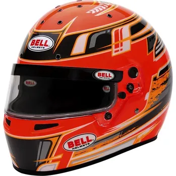 Cyklistická přilba Motokárová přilba BELL KC7-CMR PRO CHAMPION, antracitová/oranžová