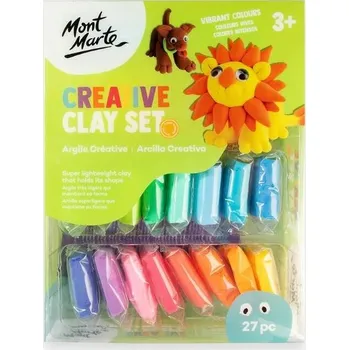 Modelovací hmota Mont Marte modeovací hmota zasychající na vzduchu, sada 24barev+3 špachtle, č.0260, blistr