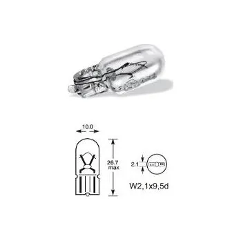Autožárovka žárovka 12V 5W celosklo W2,1 x 9,5d, Elta