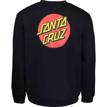 Pánská móda SANTA CRUZ mikina - Classic Dot Chest Crew Black (BLACK1751)
