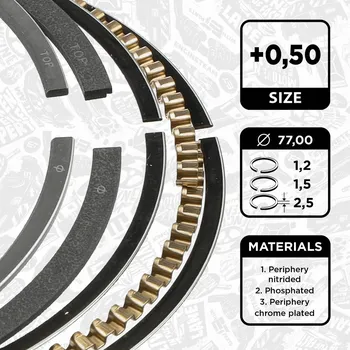 Píst motoru Sada pístních kroužků ET ENGINETEAM R1008000