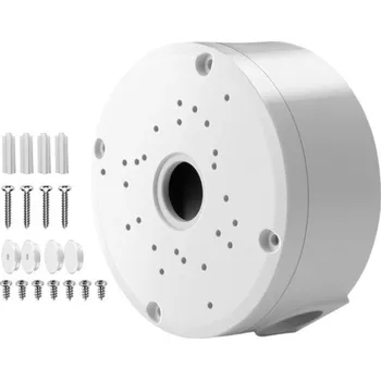 Selfie tyč Montážní rozvodná krabice pro kamery 12 x 12 x 5,4 cm Vodotěsný plastový držák kabeláže pro kamerové systémy bílá