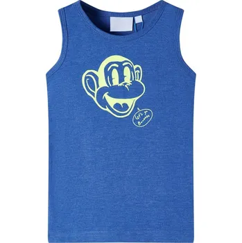 Chlapecké tričko vidaXL Dětské tílko modrá melanž 92