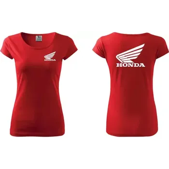 Dámské tričko Dámské triko s motivem Honda 03 červené XS