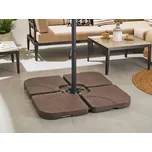 Slunečník černý, syntetický materiál, čtverec 104 x 104 cm Beliani