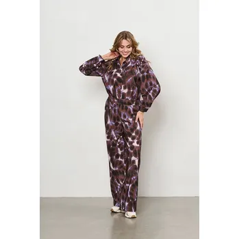 Dámské kalhoty &Co Woman Braun/ Lila 432934 XXL