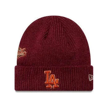 Módní doplněk Čepice New Era LA Dodgers World Series Patch Cuff Knit Beanie 60580732 Červená OS