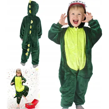 Karnevalový kostým DINOSAURUS PYŽAMO KIGURUMI DINO DRAK DĚTSKÝ KOSTÝM OVERAL 105-110