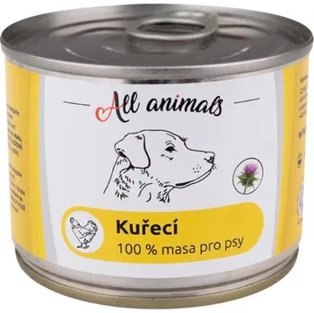 Krmivo pro koně All Animals a.s. ALL ANIMALS konz. pro psy kuřecí maso mleté 200g