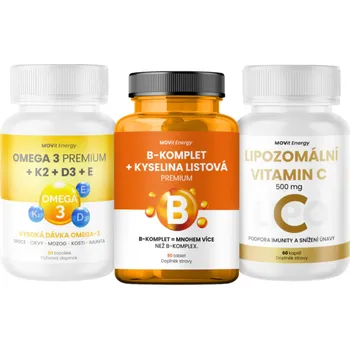 MOVit Energy Silná imunita (Omega 3+D3+K2, B-komplet, Vitamin C) Komplexní obrana pro tělo – podpora imunity, vitality a přirozené obranyschopnosti.