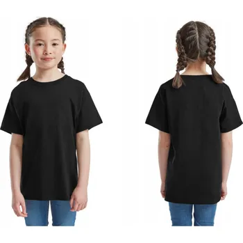 Chlapecké tričko Fruit of the Loom dětské tričko černé bavlna velikost 104