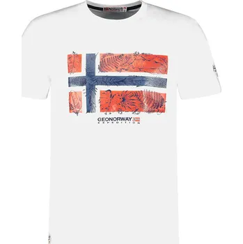 Pánské tričko Tričko Geographical Norway Weiß 602034 XL