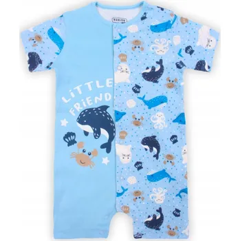 Kojenecký overall DUPIČKA 74 CELOPROPÍNACÍ overal bez ťapek, světle modrá