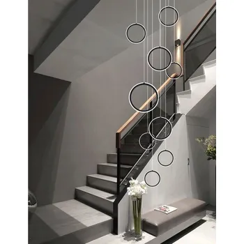 LED závěsné svítidlo kruh moderní lustr dálkový ovladač