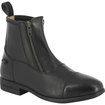 Jezdecká obuv EQUITHÈME Pérka kožená Double Zip Equithème, pro dospělé, černá 36