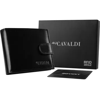 Peněženka Cavaldi pánská peněženka z pravé kůže černá - muž