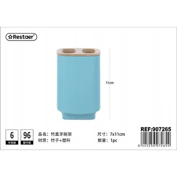 Držák na kartáček Rest.aer - Bambusový držák na zubní kartáčky (Morandi modrá)