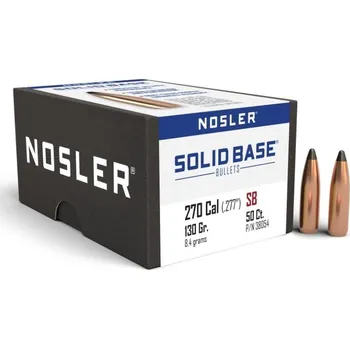 Příslušenství pro sportovní střelbu Střely Nosler Solid Base SP .270 Cal., dia .277, 130grs (50 ks)