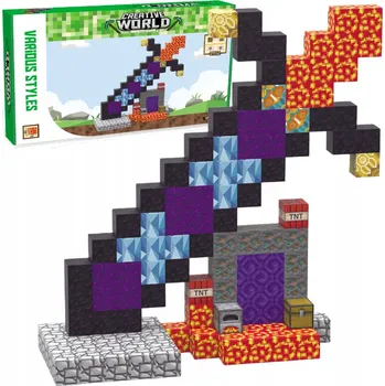 ostatní stavebnice Stavebnice Poszukiwacze Frajdy Minecraft meč a Portál 125 ks.