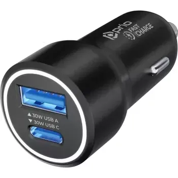 CL adaptér Prio, 1x USB C 1x USB A, PD 30W, černá