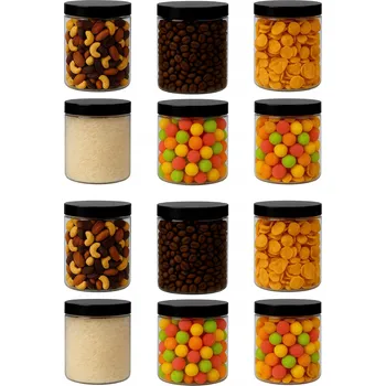 Dóza na potraviny Sklenice sklenice Nádoby na potraviny 1000 ml kuchyňská nádoba 1l sada 12 ks