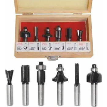 Vrták Řezačky na dřevo AWTools, sada 6 kusů, stopka 8 mm (AW40512)