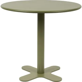 Zahradní stůl White Label Zelený zahradní bistro stolek SANJAY 80 cm