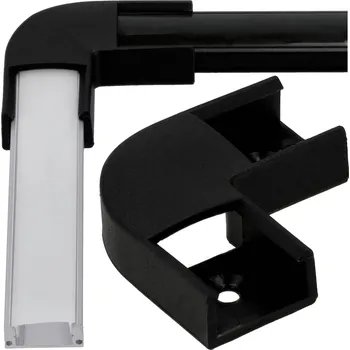 LED páska BERGE Černý úhlový konektor pro profil LED 10241