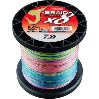 Pletená Šňůra DAIWA J-BRAID GRAND X8 Multi-Color 1500m 0,28mm/26,5kg