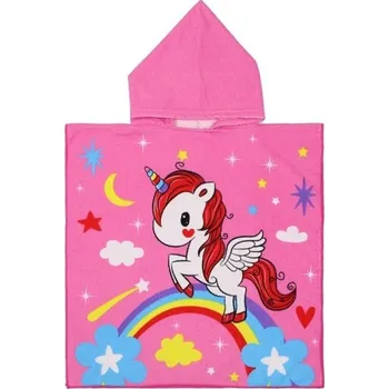 Kojenecká hygiena Dětský župan s kapucí 60 x 120 cm Pro výšku 80 - 130 cm Unisex dětský župan s potiskem jednorožce a duhy