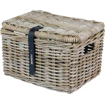 brašna na kolo Basil přední koš Dax S (šedá ratan)