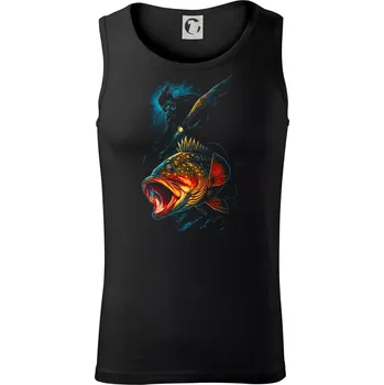 Pánské termoprádlo Ryba s otevřenou tlamou a potápěč - Tílko pánské Core - L ( Černá )